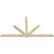 Ekena Millwork Kennewick Rough Sawn Timber Gable Bracket, Douglas Fir, 96"W x 52"H x 2"D x 4"F, 13/12 Pitch GBW096X52X0204KEN00RDF - alternate 2
